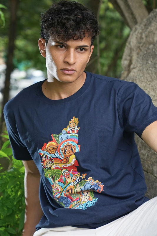 Bhavya Karnataka TShirt | Vibrant Karnataka Map TShirt