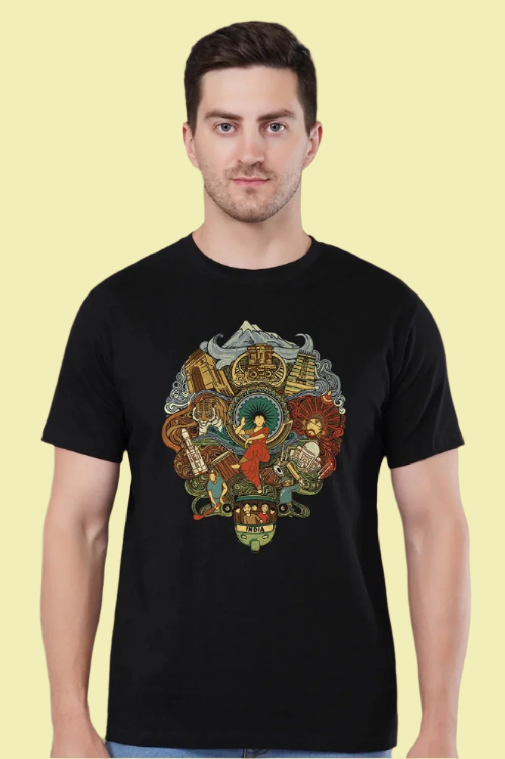 Celebrating India TShirt | Vibrant Indian TShirt – Benki Store