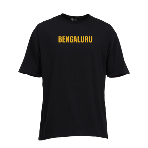 Bengaluru Embroidery Front and Back Print Oversized TShirt |Text Oversized TShirt