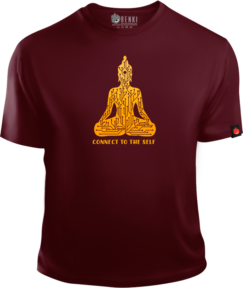 Buddha TShirt | Connect To Self TShirt | Yoga Wellness Series - Benki Store