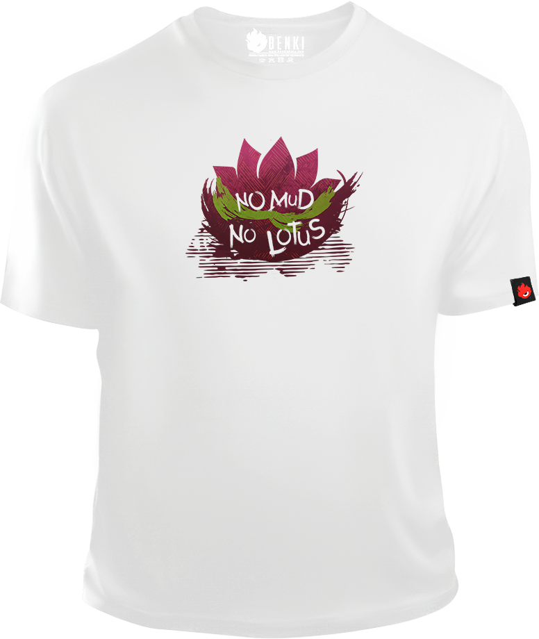Lotus TShirt | No Mud No Lotus TShirt | Yoga Wellness Series - Benki Store