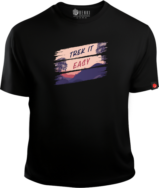 Trek It Easy TShirt | Mountain Trekking TShirt | Nature Series - Benki Store