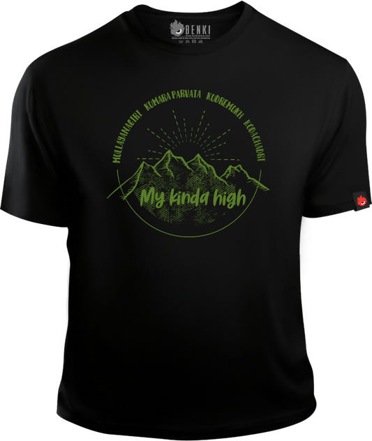 My Kinda High TShirt | Mountain Trekking TShirt | Nature Series - Benki Store