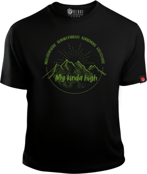 My Kinda High TShirt | Mountain Trekking TShirt | Nature Series - Benki Store